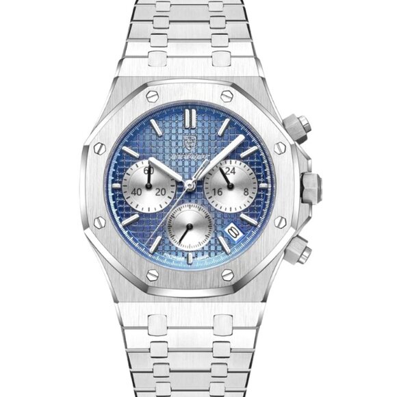 Luxury Blue Dial Chronograph Watch –Timeless Precision - Picture 1 of 2